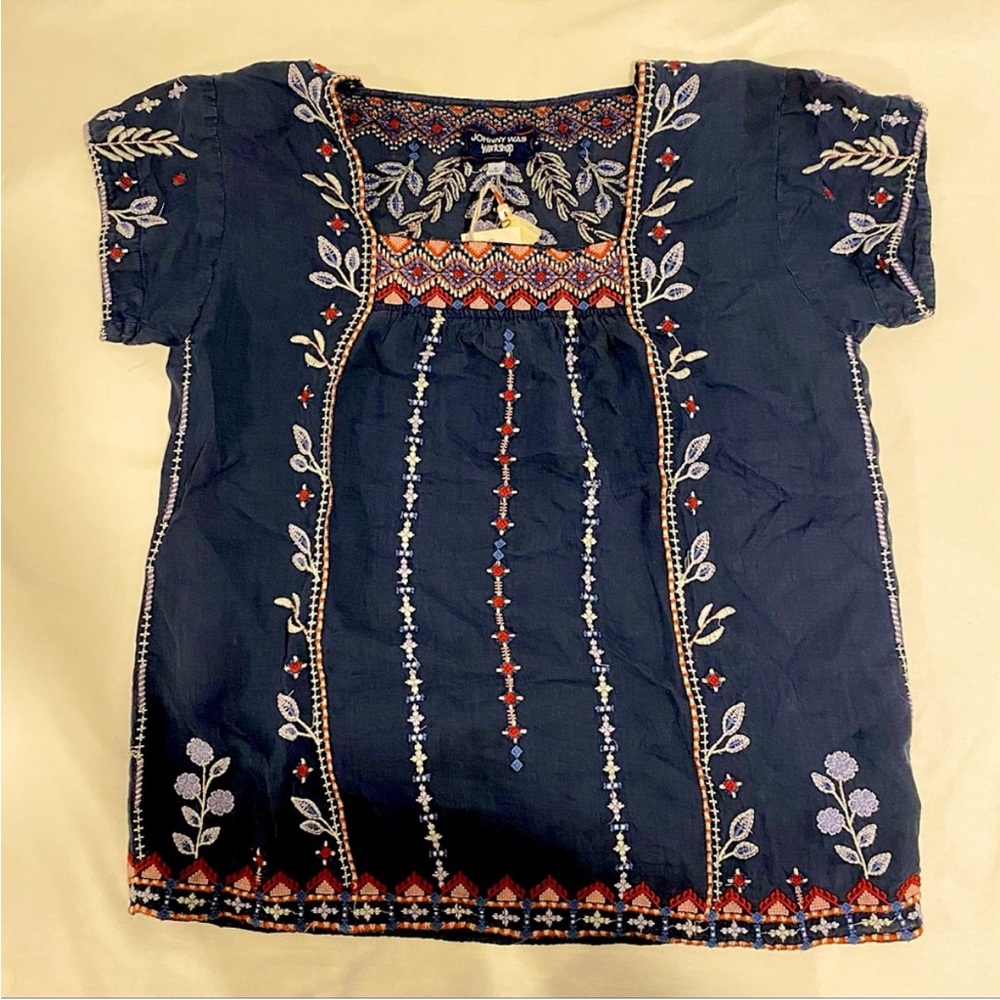 NWT Johnny Was Amarynth Crop Peasant Top